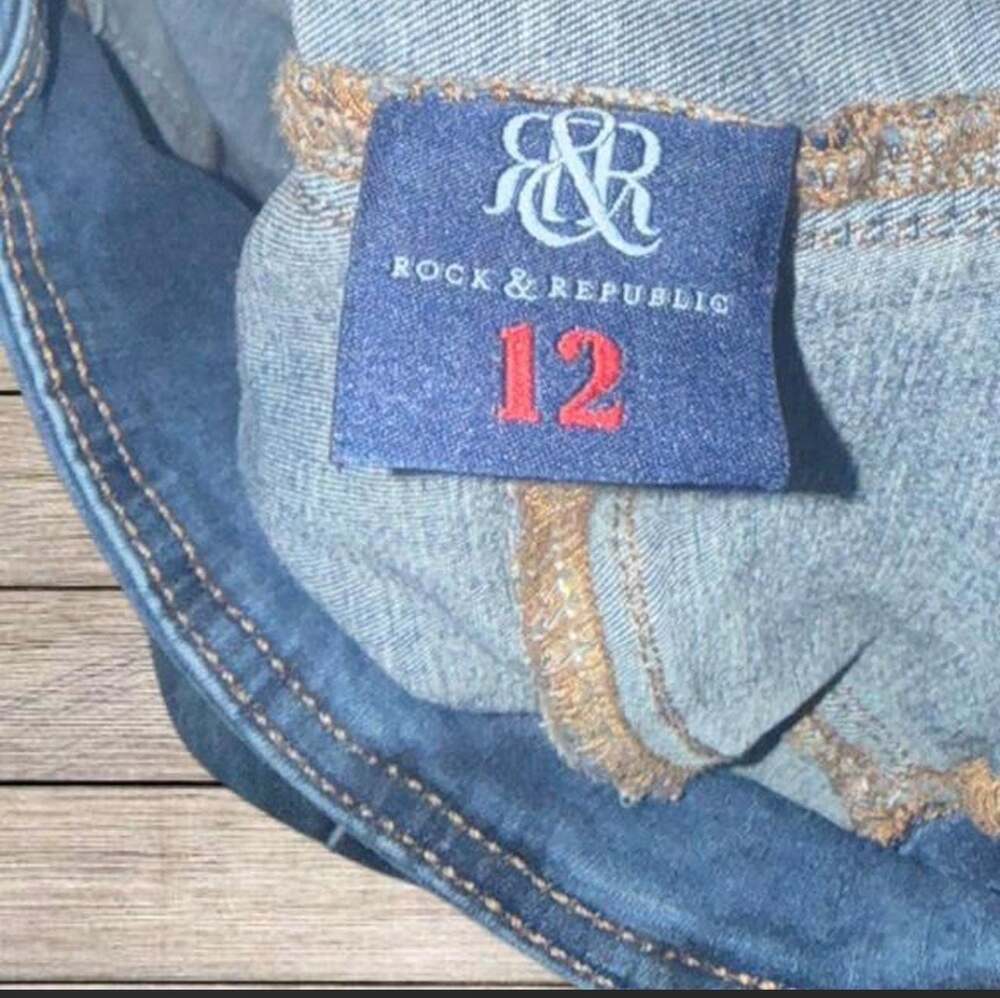 Rock & Republic Denim Rx Fever Pull On Distressed Jeggings - Picture 3 of 4